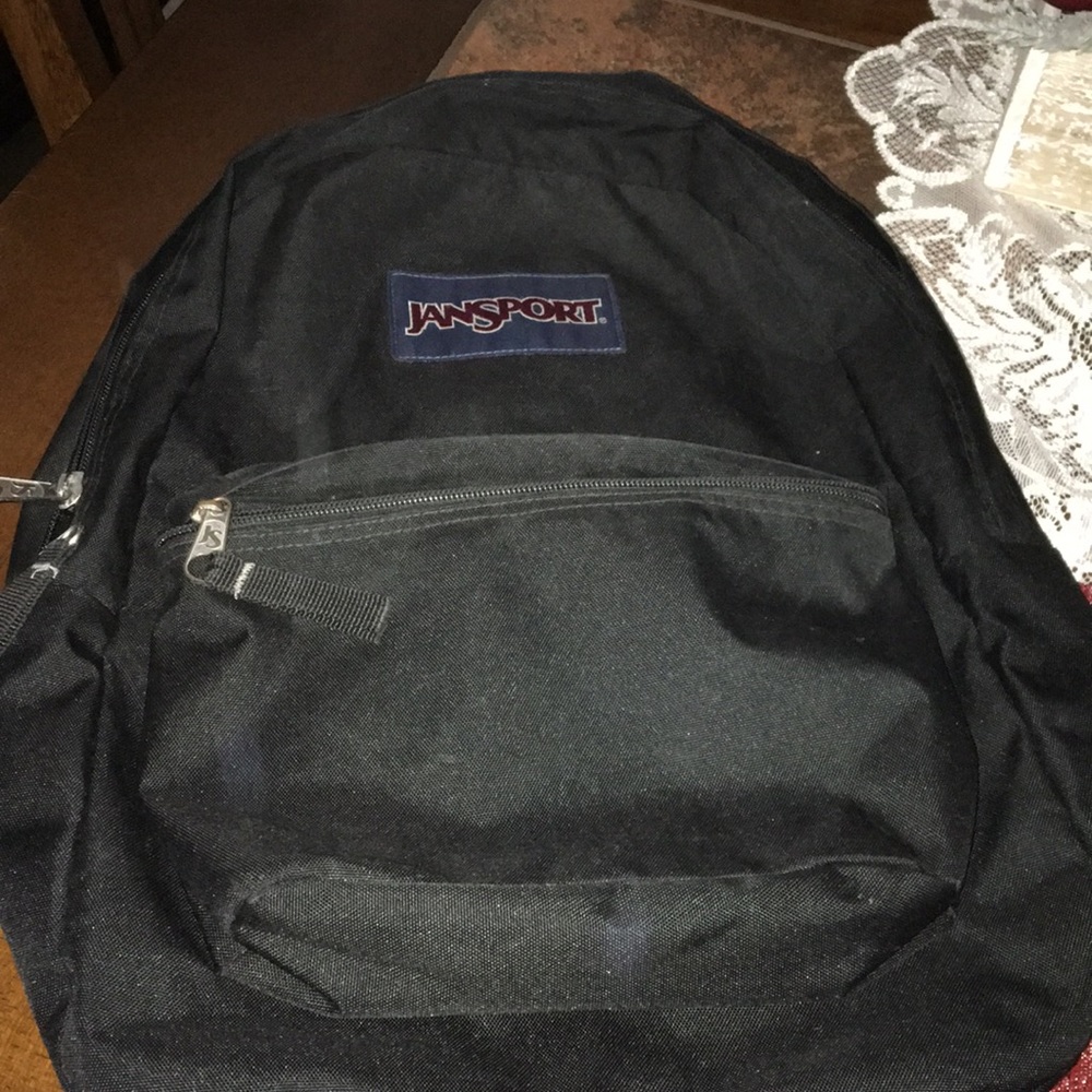 Black backpack.